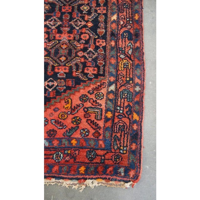 Oriental Runner Rug in Dark Blue & Red Shades For Sale - Image 6 of 9