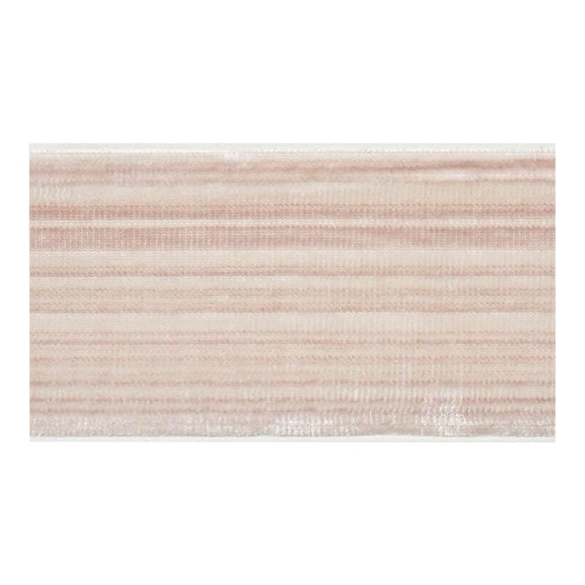 Schumacher Gaspard Velvet Tape in Blush For Sale