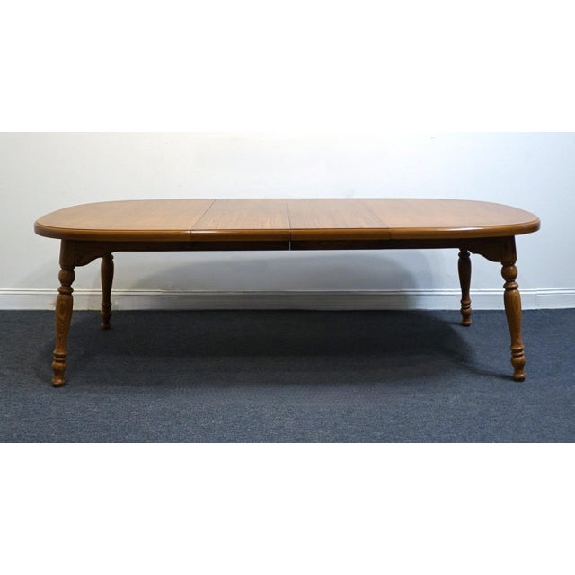 Thomasville Thomasville Furniture Homecoming Collection Solid Oak Rustic Country Style 96" Dining Table 43821-762 For Sale - Image 4 of 13
