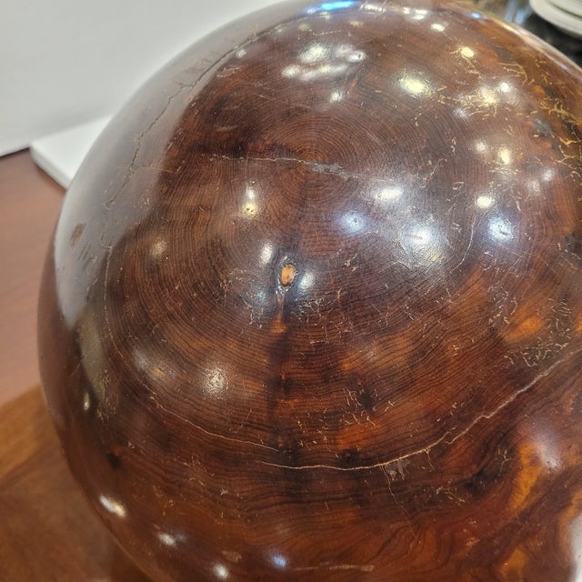 Decorative Sphere in Mahogany, 1890s For Sale - Image 13 of 18