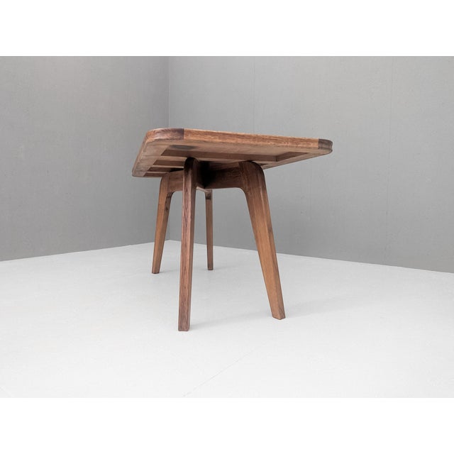 Sculptural Modernist French Oak Table, 1930s For Sale - Image 15 of 18