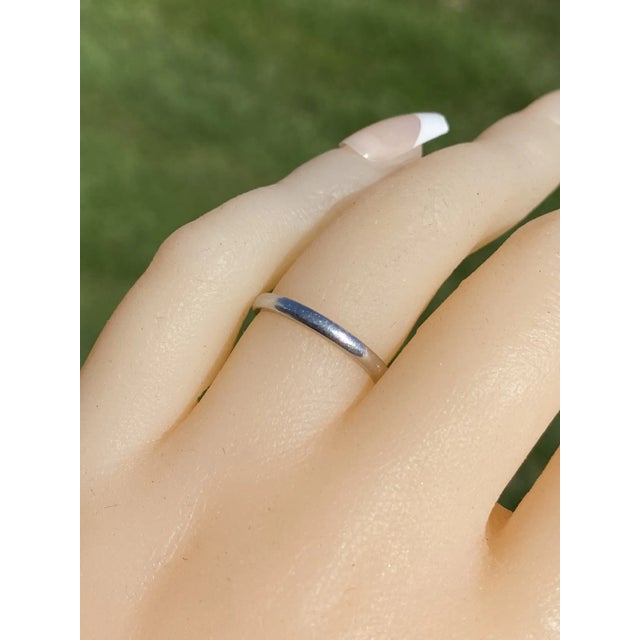 The Preston: Antique Platinum Wedding Band For Sale In Philadelphia - Image 6 of 7