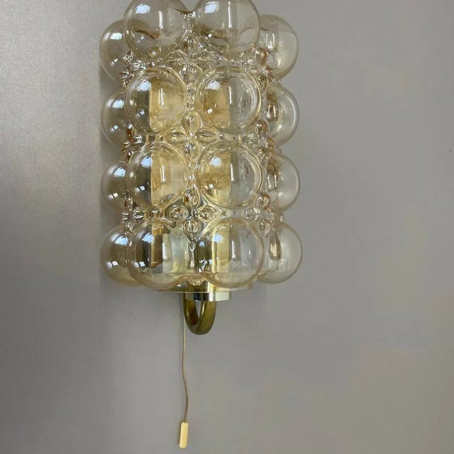 Amber Glass Wall Light from Helena Tynell from Glashütte Limburg, 1960s For Sale - Image 4 of 18