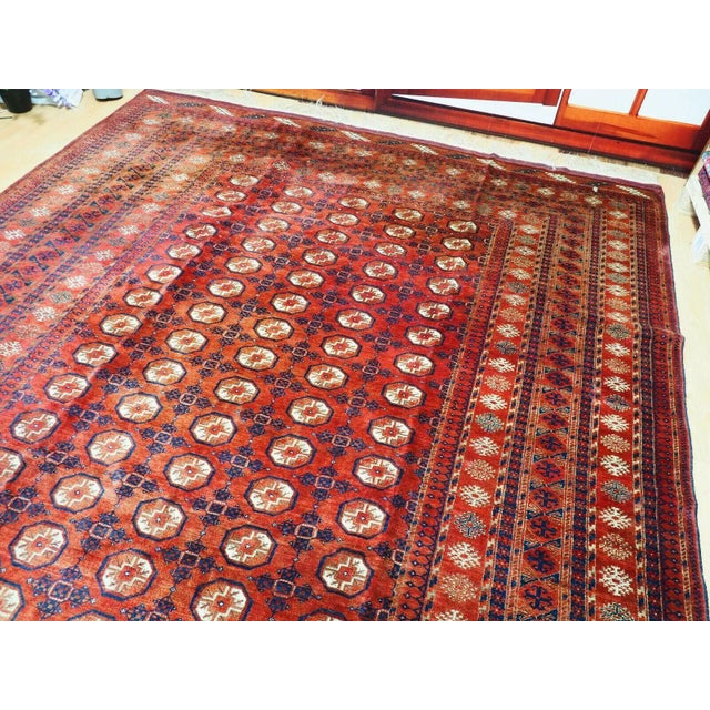 1920s Hand Knotted Tekketurkmen Afghan Rug, 1920s For Sale - Image 5 of 13