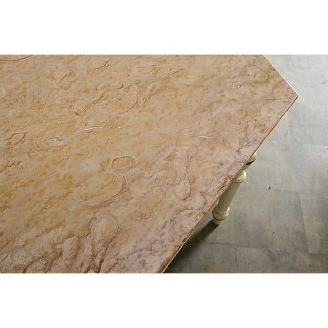 Wood English 19th Century Octagonal Table with Marble Top For Sale - Image 7 of 13