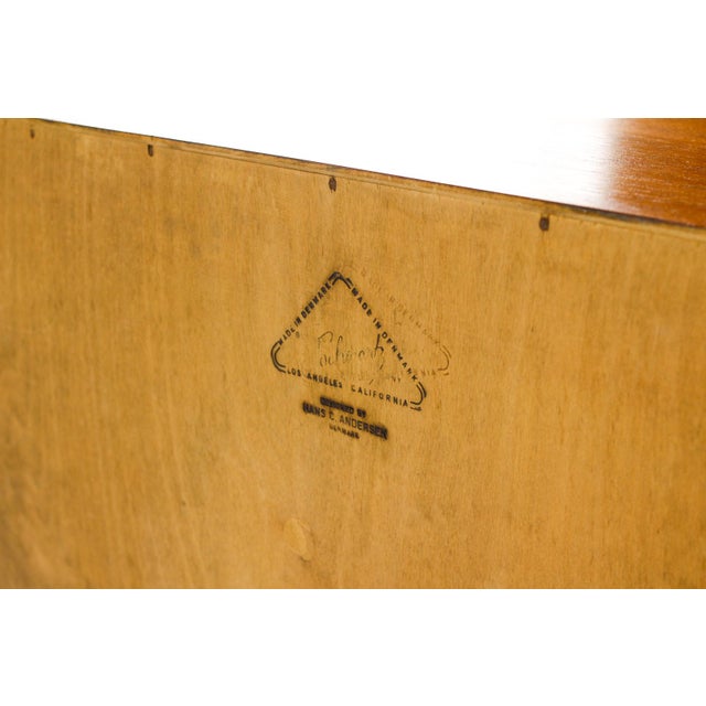 1960s Danish Modern Mid Century Compact Teak Credenza Console — Tambour Doors — Hans C. Andersen For Sale - Image 10 of 10