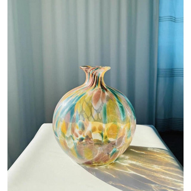 Red Late 20th Century Colored Glazed Enamel Vase For Sale - Image 8 of 8