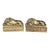 Vintage a & M Leatherlines, New York Brass Sleeping Lion Bookends For Sale