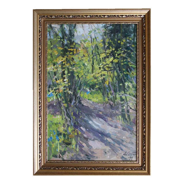 Edgars Vinters, Sunny Path, 1999, Oil on Board For Sale