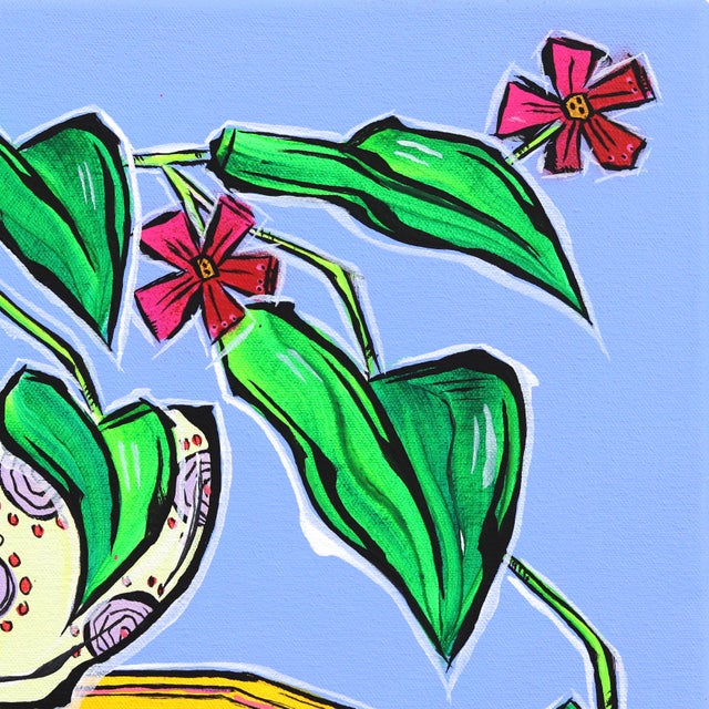 2020s Malibu Forever - Abstract Vibrant Colorful Botanical Still Life Original Artwork by Jonjo Elliott For Sale - Image 5 of 9