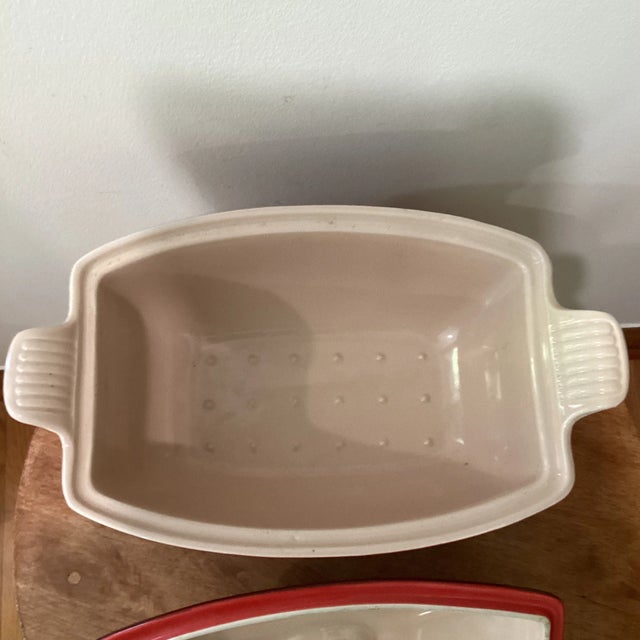 Le Creuset Heritage Deep Covered Rectangular Baker With Domed Lid France For Sale - Image 4 of 12