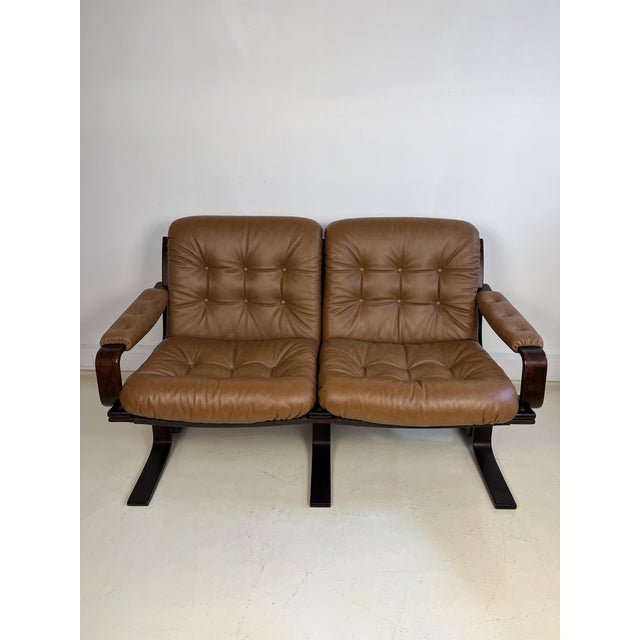 Vintage Leather 2-Seater Sofa For Sale - Image 10 of 10