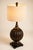 Vintage Fluted Melon-Form Table Lamp With Ivory Linen Drum Shade For Sale - Image 4 of 4
