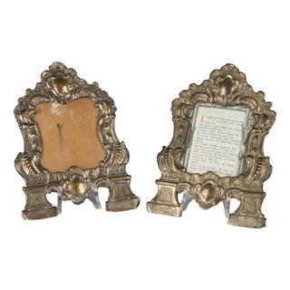Baroque Embossed Sheet Metal Altar Cards Cartagloria, Set of 2 For Sale
