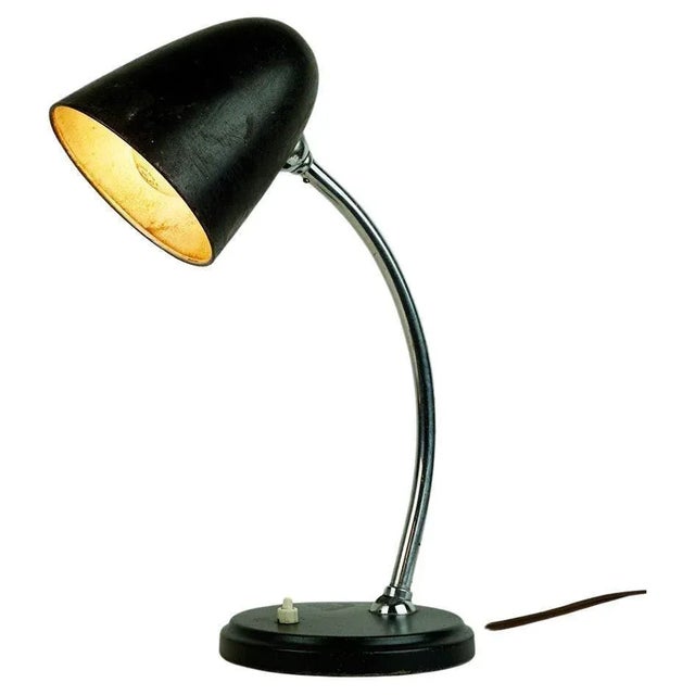 Black Bauhaus or Industrial Style Table or Desk Lamp, 1930s For Sale - Image 6 of 8