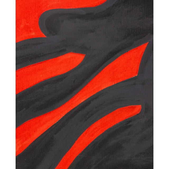 1970s Walter Gaudnek "Fighting Bull" Oil on Canvas, 1970 For Sale - Image 5 of 9