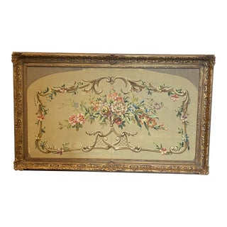 19th Century Framed Tapestry Cartoon For Sale