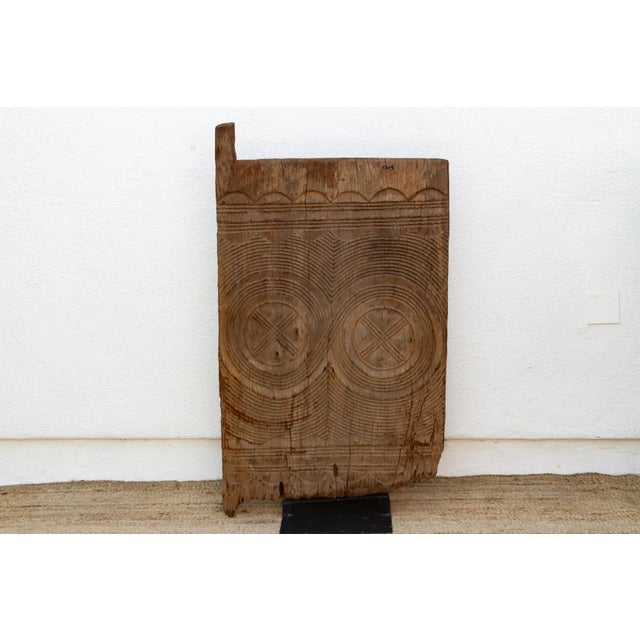 Early 20th Century Sub-Saharan Sun Bleached African Antique Door For Sale - Image 5 of 9
