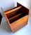 Teak Magazine / Record Album Rolling Storage Bin by Rolf Hesland for Brucksbo, Norway, c. 1960's "a nice teak storage bin...
