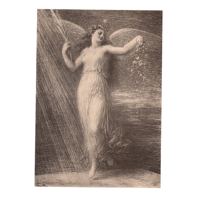 Paper Henri Fantin-Latour, l'Immortalité, 1898, Lithograph & Paper For Sale - Image 7 of 7
