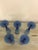 1980s Vintage Cobalt Blue and Sky-Blue Bowls Glasses - Set of 5 For Sale - Image 5 of 7