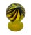 Vintage Yellow Glass Vase With Brown Swirl For Sale - Image 9 of 10