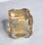 Cut and gilded 19th century crystal paperweight. Very unusual cube form. High quality crystal. Decorated on all sides.