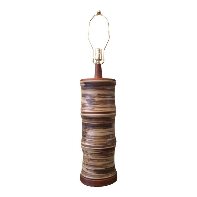 Mid 20th Century Large Gordon Martz Marshall Studios Midcentury Art Pottery Table Lamp For Sale