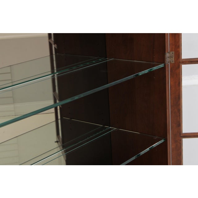 2010s Stickley Cherry 2 Door 2 Drawer Bookcase For Sale - Image 5 of 18