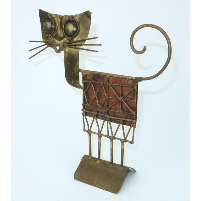 Jarc French Brutalist Metal Cat Sculpture, 1970's For Sale In Atlanta - Image 6 of 14