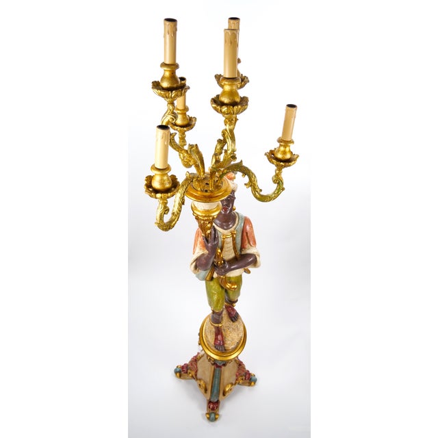 Italian Italian Figural Standing Candelabra Floor Lamp, Early 20th Century For Sale - Image 3 of 18