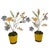 This delightful pair of vintage decorative floral arrangements brings a whimsical, artisanal touch to any interior space....