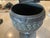 Antique Brass Jardiniere Planter Geometric Design Motif Ball Claw Three-Foot For Sale In Santa Fe - Image 6 of 7