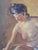 Wood 1910s Antique Renoir Style Painting of Woman Bathing, Framed For Sale - Image 7 of 11