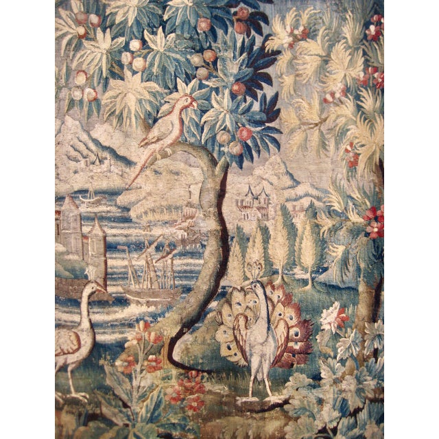 We have here a lovely verdure from Aubusson early 17 hundreds , that present a charming subject inspired by the discovery...
