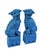 1950s Chinese Foo Dog Guardian Lion Figurines in Glazed Ceramic, 1950s, Set of 2 For Sale - Image 5 of 6