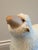 Charming sculptural sheep by Meier Germany, crafted in wood with a soft ivory wool body, carved natural wood head and...
