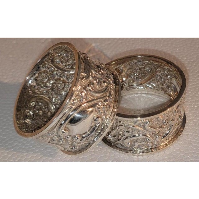 1920s 1920s Pair of Gaydon & Sons Sterling Silver Napkin Holders For Sale - Image 5 of 5