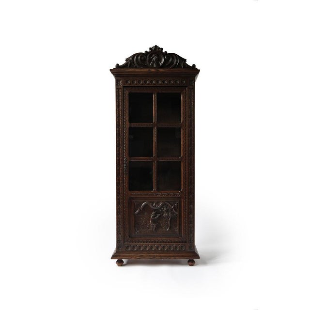 Antique Breton Chestnut Display Cabinet, France, 1880s For Sale - Image 11 of 11