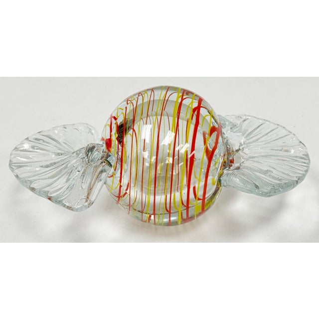 Murano Oversized Vintage Murano Style Wrap Glass Candy For Sale - Image 4 of 6