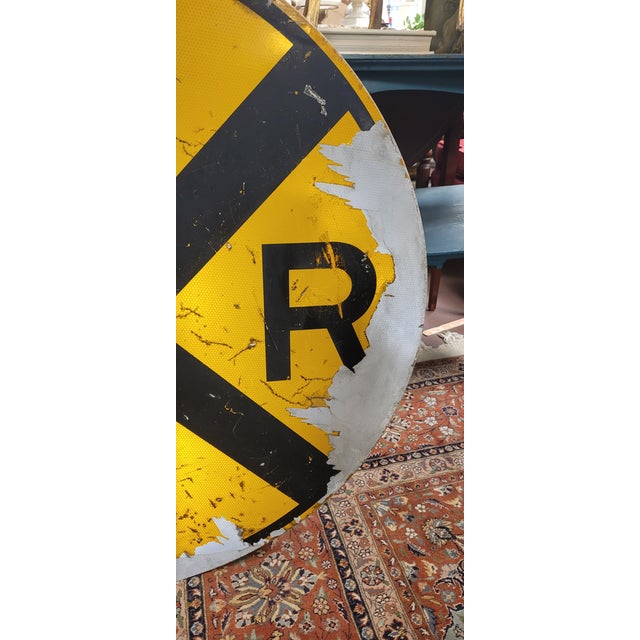 Vintage Railroad Metal Sign For Sale - Image 4 of 6