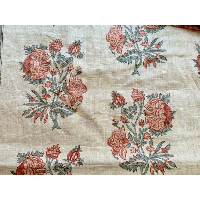 Lee Jofa Lee Jofa Block Print Floral Fabric - 6+ Continuous Yards For Sale - Image 4 of 10
