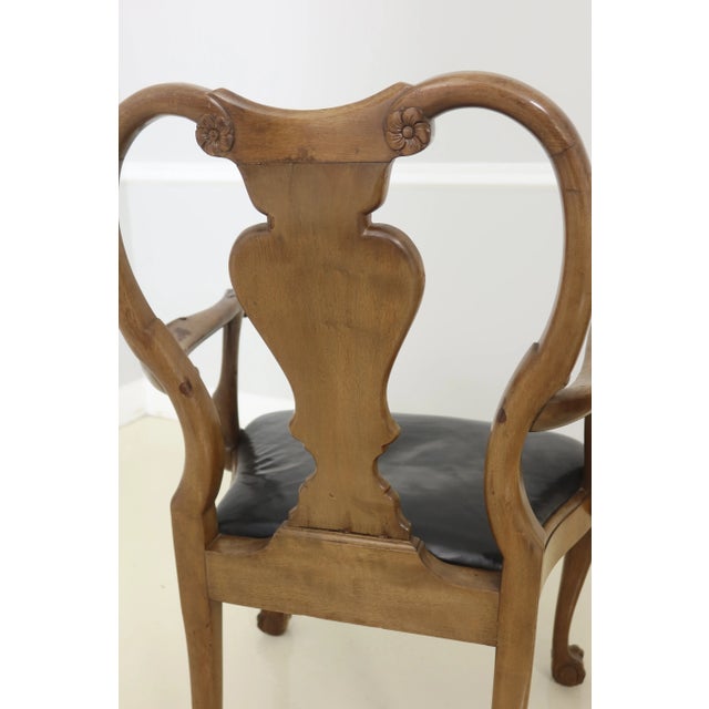 Pair Schmieg & Kotzian Georgian Walnut Armchairs For Sale - Image 10 of 13