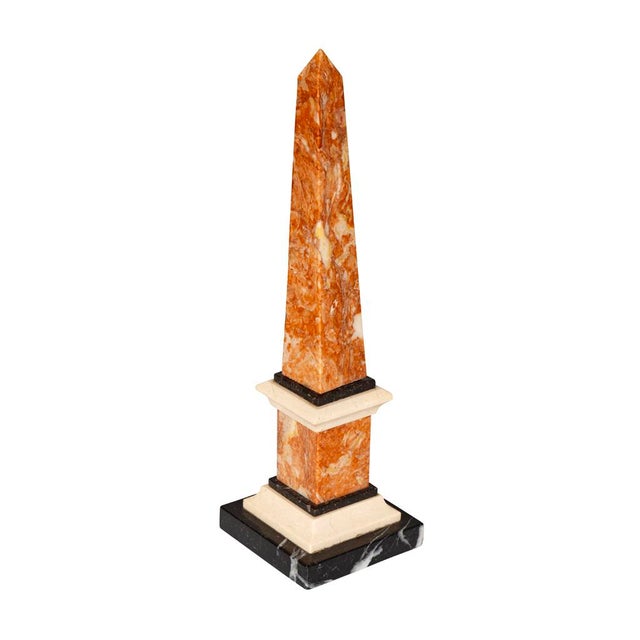 Pair of Italian Grand Tour Marble Obelisks For Sale - Image 9 of 10