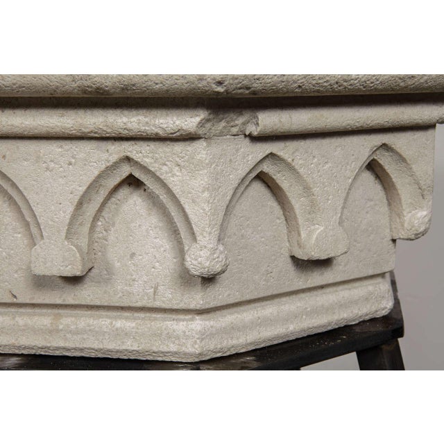 Early 19th Century Antique Carved Stone Sinks (Stoups or Benitiers) From France, Circa 1830 - a Pair For Sale - Image 5 of 11