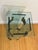 1970s 1970 Glass Pedestal With Brass Trim For Sale - Image 5 of 8