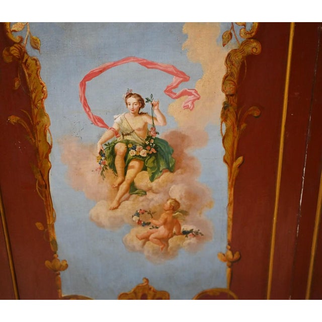Antique Painted Chinoiserie Room Divider, 1890s For Sale - Image 16 of 18