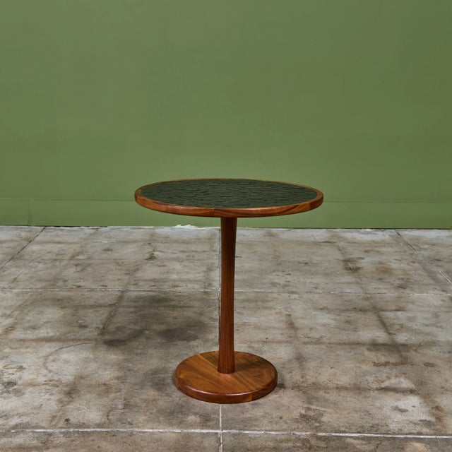 Black Gordon & Jane Martz Mosaic Black Coin Tile Side Table For Sale - Image 8 of 15