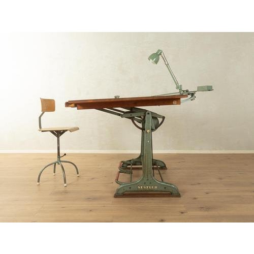Brown Drafting Table from Nestler, 1950s For Sale - Image 8 of 18