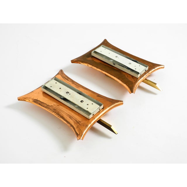 Large Mid-Century Church Wall Lamps in Copper and Brass, 1950s, Set of 2 For Sale - Image 16 of 18